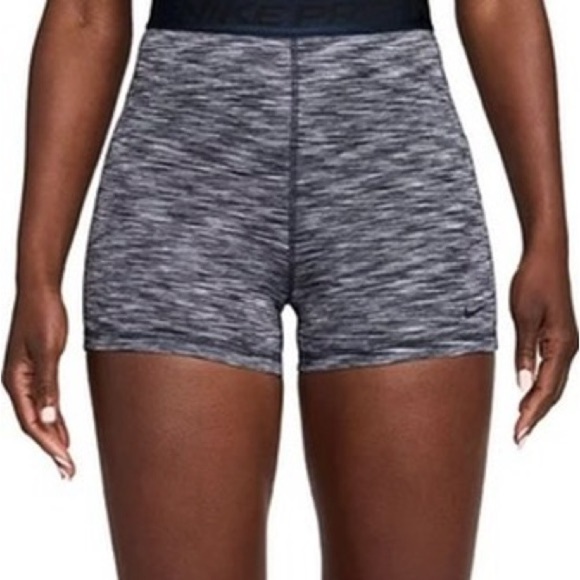 Nike Pro Dri-Fit 3” Dri-Fit Navy Blue Spacedye Spandex Shorts Sz S NWT - Picture 7 of 7